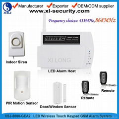 LED wireless GSM alarm system 