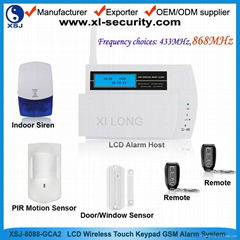 LCD wireless GSM alarm system