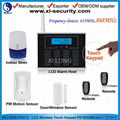 LCD wireless PSTN+GSM dual network alarm