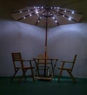 太陽能燈庭院傘,鋁合金傘,庭院傘,沙灘傘