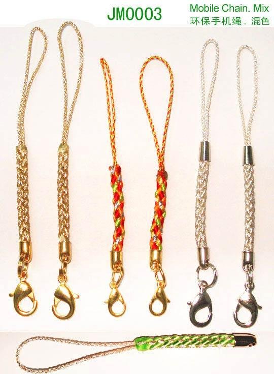 Mobile Chain,Phone ropes,lobster clasp,color rope 3