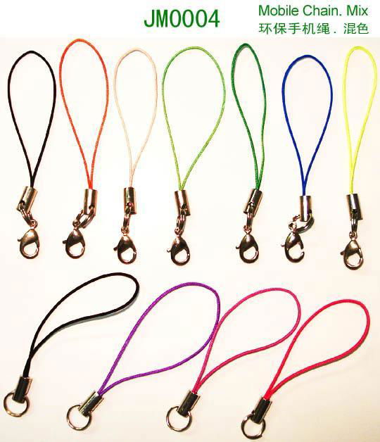 Mobile Chain,Phone ropes,lobster clasp,color rope 4