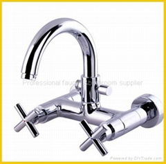 New Style two handle chromed basin mixer