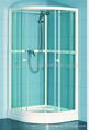 Tempered Glass with White profiles shower enclosure 2