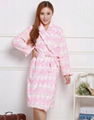 Sleepwear  Lounge winter female casual pink coral fleece bathrobe robe free ship