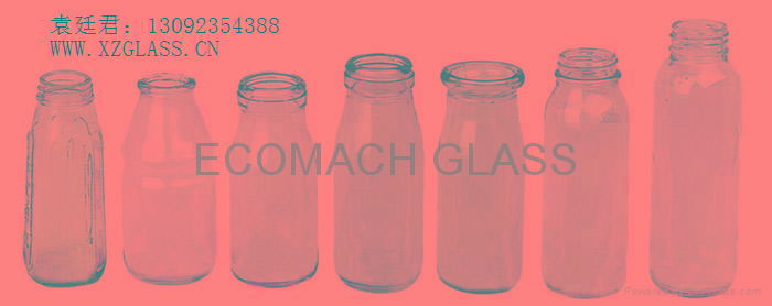 Milk glass bottles