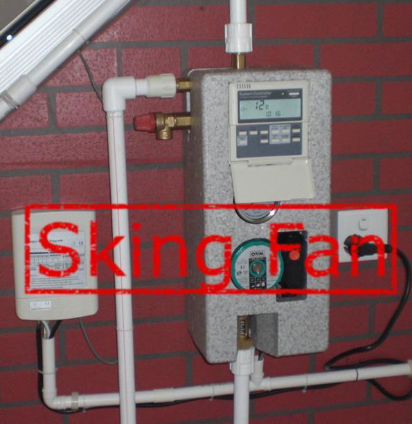 solar pump station for active solar heating systems