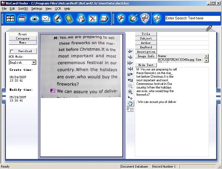 ocr software( business card scanner software) 4