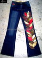 Ladies embellished ( applique) jeans 1