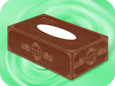 Wooden box tissue