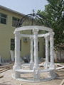 Hand carved marble gazebo stone sculpture