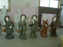 Marble children stone sculpture