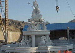 white marble fountain