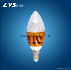 LYS-Q-Q-A 3WLED蠟燭燈尖泡燈水晶吊燈光源神燈