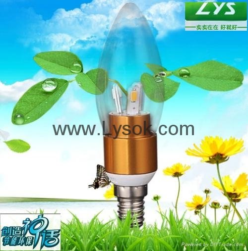 LYS-Q-Q-J 3W China LED Candle Bulb lighting Droplight Lamp