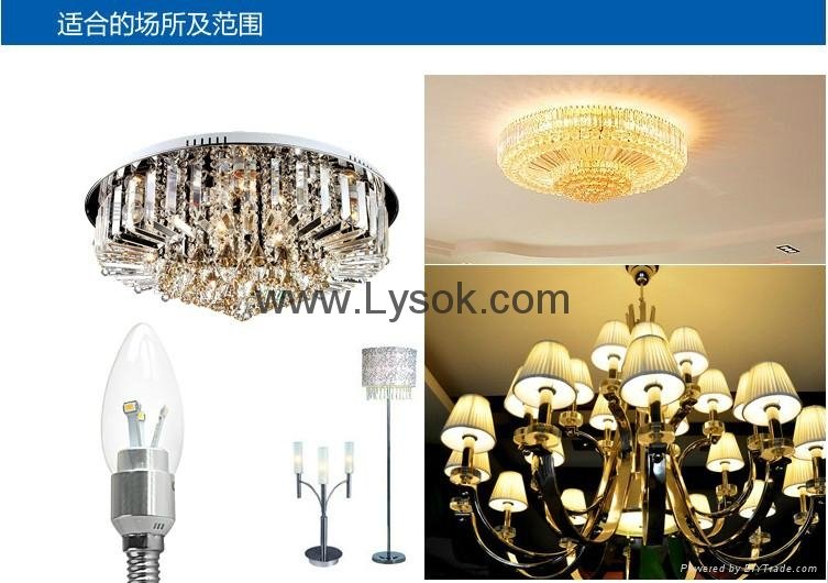 LYS-Q-Q-J 3W China LED Candle Bulb lighting Droplight Lamp 5