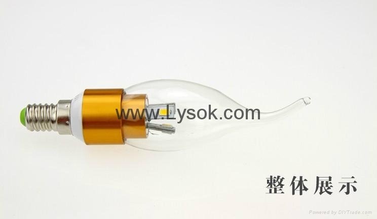 LYS-Q-Q-L 3W China Transparent glass Candle Lighting Lamp 5