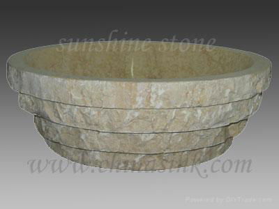 Galala marble vessel sink 3