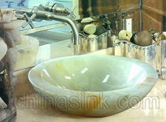 Green onyx sink