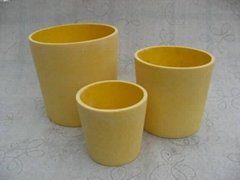 flower pot is made of stone powder with resin