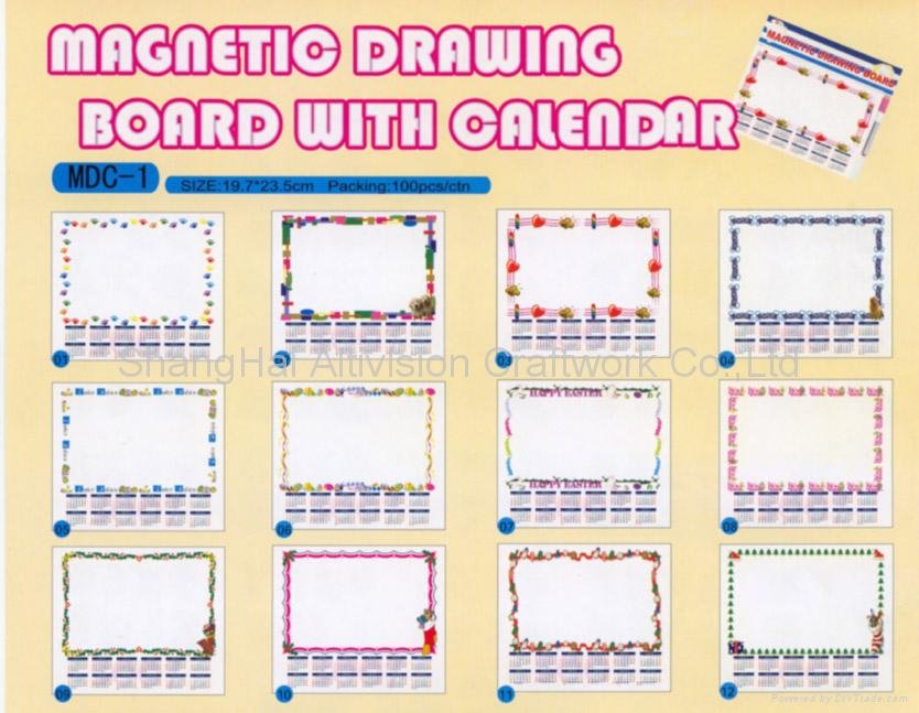 Magnetic Drawing Board With Calendar
