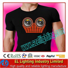 EL Radio flashing Sound Active Shirts