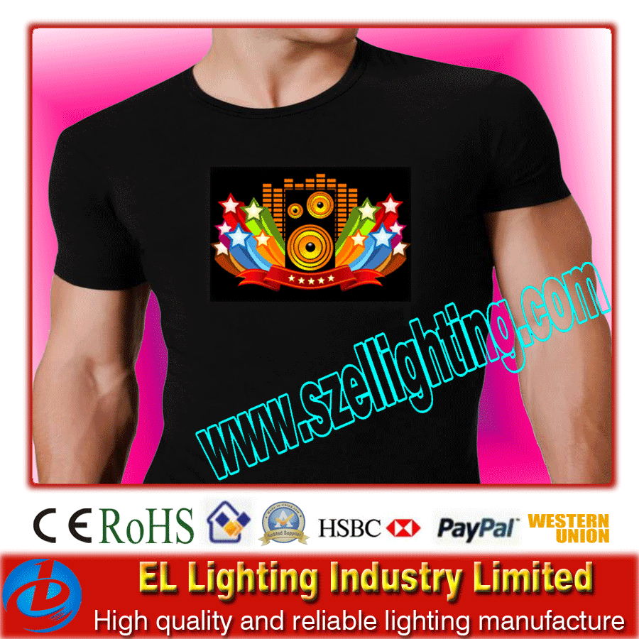 Current design el light up t shirt