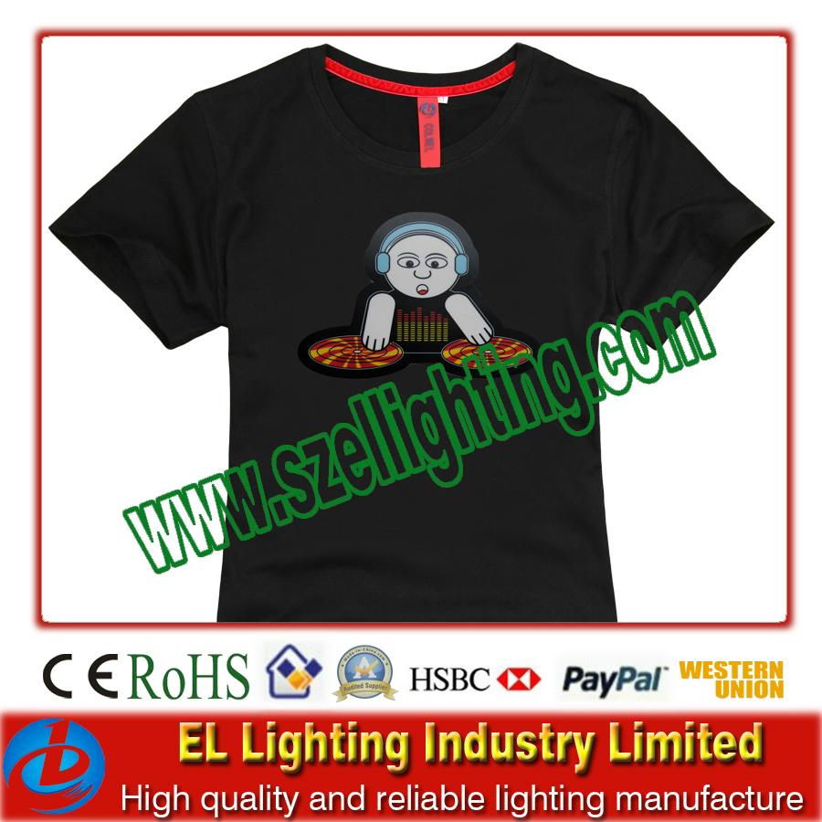 EL Equaliser Shirts/El light up t shirt