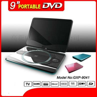 9 inch portable DVD player with L.C.D. TV.