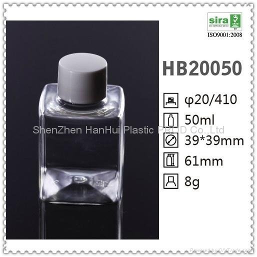 100ml plastic pet square spray bottle for cosmetic packaging 4