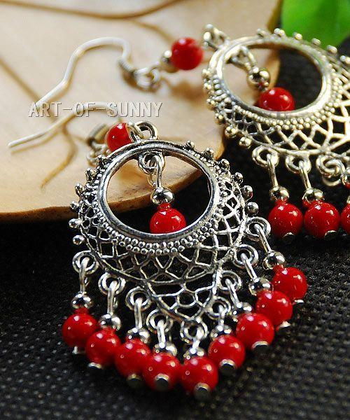 Tibetan Jewelry - Earring 1 2