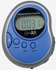 Pedometer with FM Radio