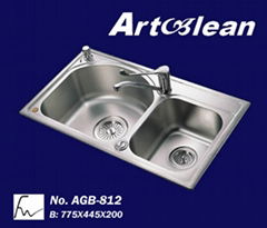 One Pc Process Stainless Steel Sink (AGB-812)