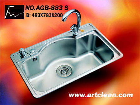 One PC Process Stainless Steel Sink (AGB-883S)