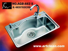 One PC Process Stainless Steel Sink (AGB-883S)