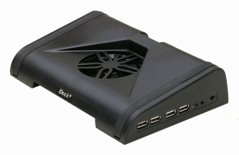 iDock MC1 mini laptop cooler pad with 4 ports usb hub and speaker