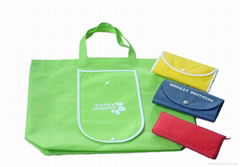 Adhesive-bonded cloth sack, shopping bag