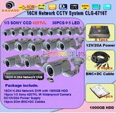 16CH H.264 network DVR system security systems