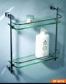 double glass towl shelf