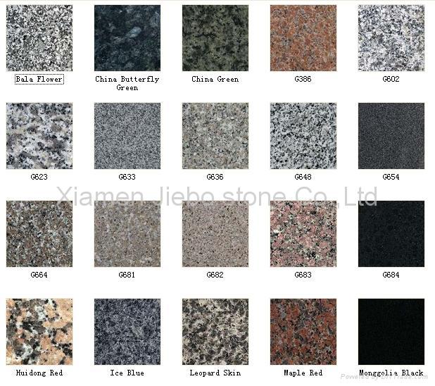 granite slabs and tiles