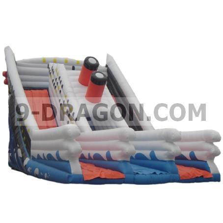 Inflatable dry slide