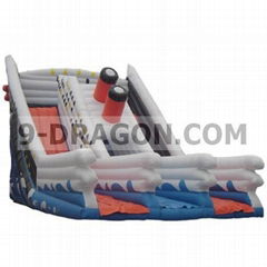 Inflatable dry slide