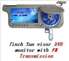 7inch Sun visor DVD monitor with FM Transmission