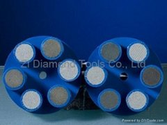 Diamond discs for dry polishing concrete