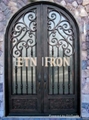 wrought iron glass door ETN D019 2