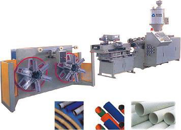 Single-wall corrugated pipe extrusion line   2