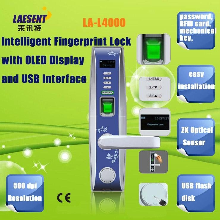 Intelligent Fingerprint Lock with OLED Display and USB Interface