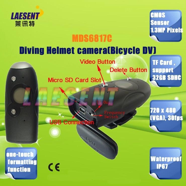 Diving Helmet camera Bicycle DV CMOS Sensor 1.3MP Pixels