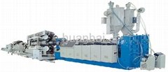 PE/PVC double walled corrugated pipe extrusion line