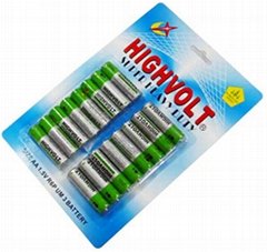 R6P AA Dry Battery with 16pcs/Card Packing (High Volt) 